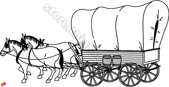 ... COVERED WAGONS; LDS Clipa