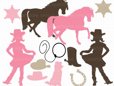 Clipart Cowgirl Silhouettes Meylah