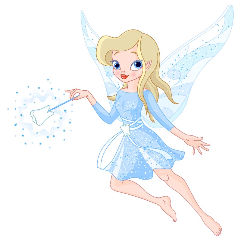 ... Cute Tooth Fairy flying w