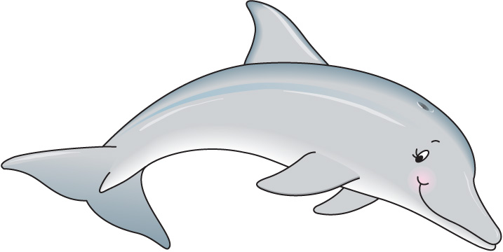 Dolphin clip art black and wh
