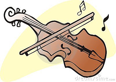 Brown Violin clip art - vecto