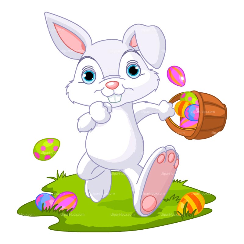 Clipart Easter Bunny Running Royalty Free Vector Design