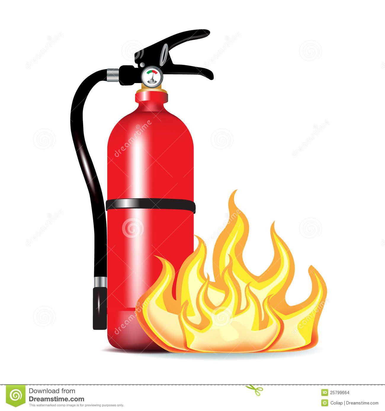 Clipart. Fire extinguisher .