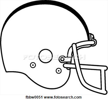 White football helmet clipart