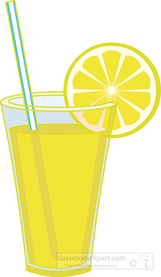 Clipart Glass Of Lemonade With Lemon Slice 4 Classroom Clipart