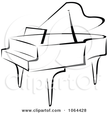 Clipart Grand Piano In Black .