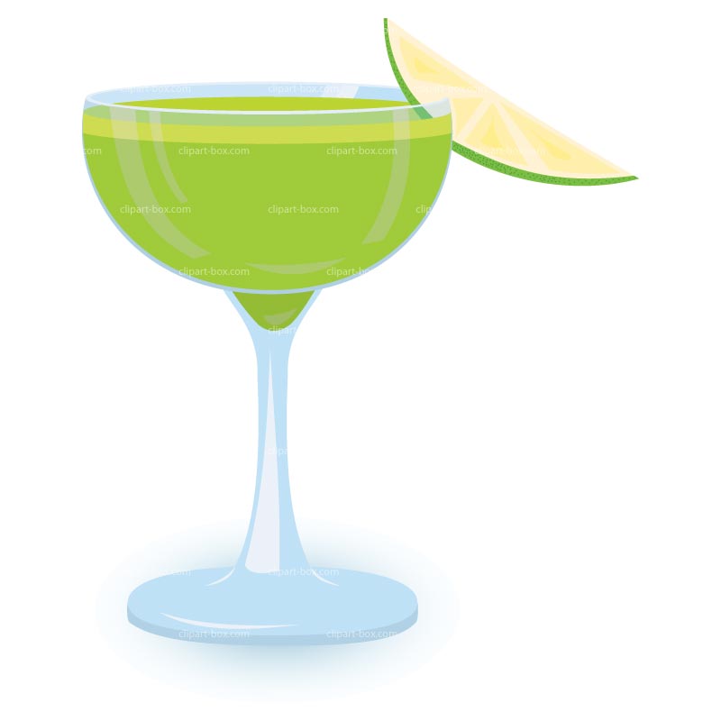 CLIPART GREEN COCKTAIL .