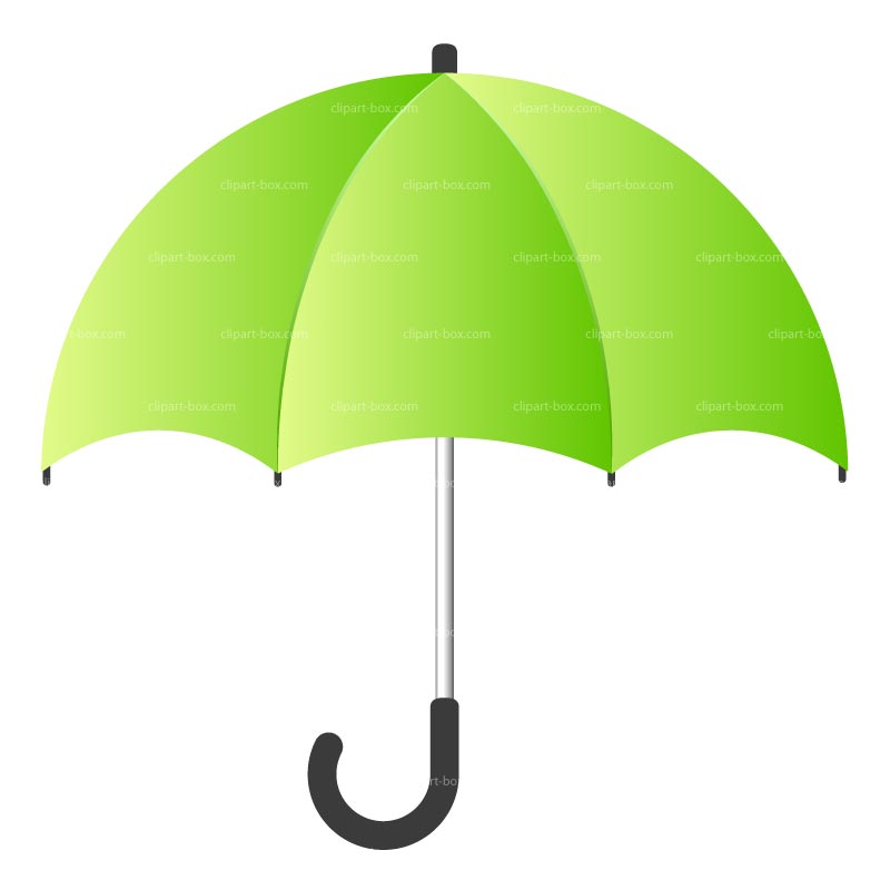 Clipart Green Umbrella Royalty Free Vector Design