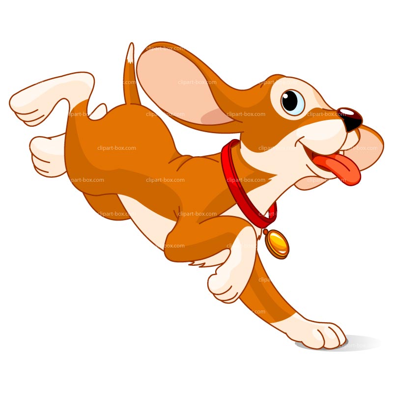 Clipart Happy Dog Running Roy - Happy Dog Clipart