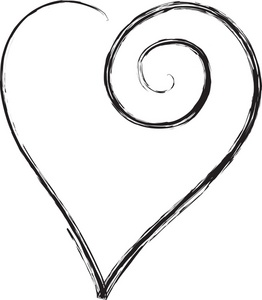 Clipart Heart Black And White .