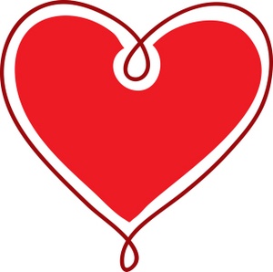 Red Heart clip art - vector .