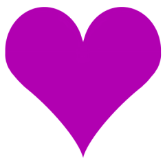 clipart heart u0026middot; He - Purple Heart Clip Art