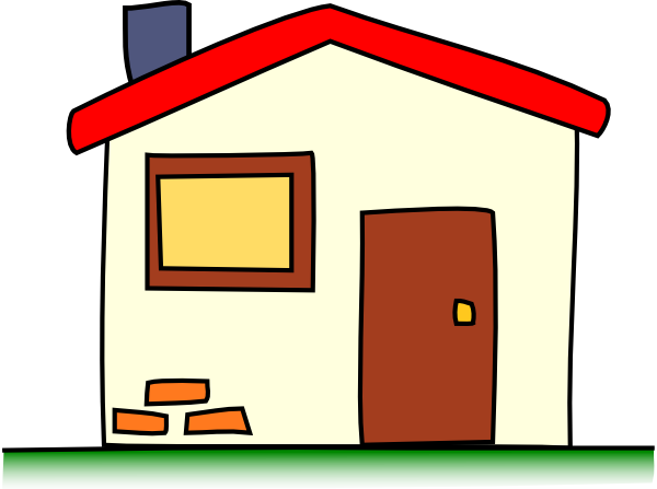 house clipart black and white