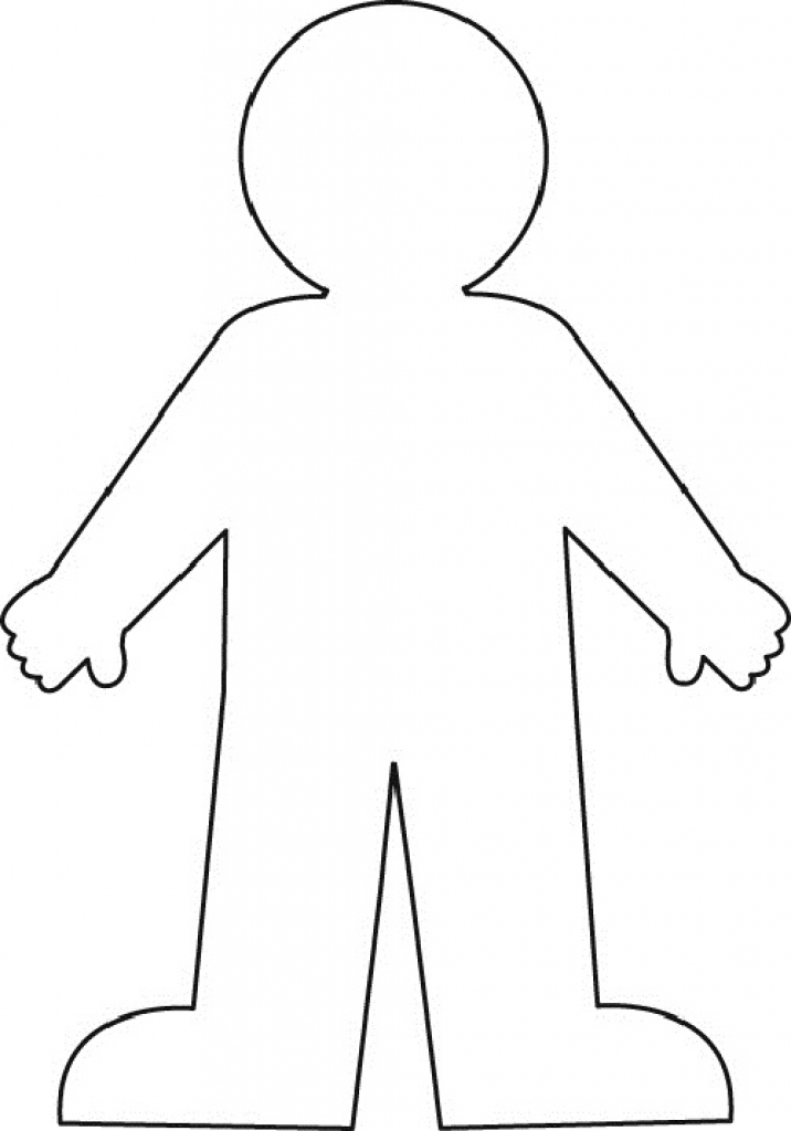 Printable Outline Of Person .
