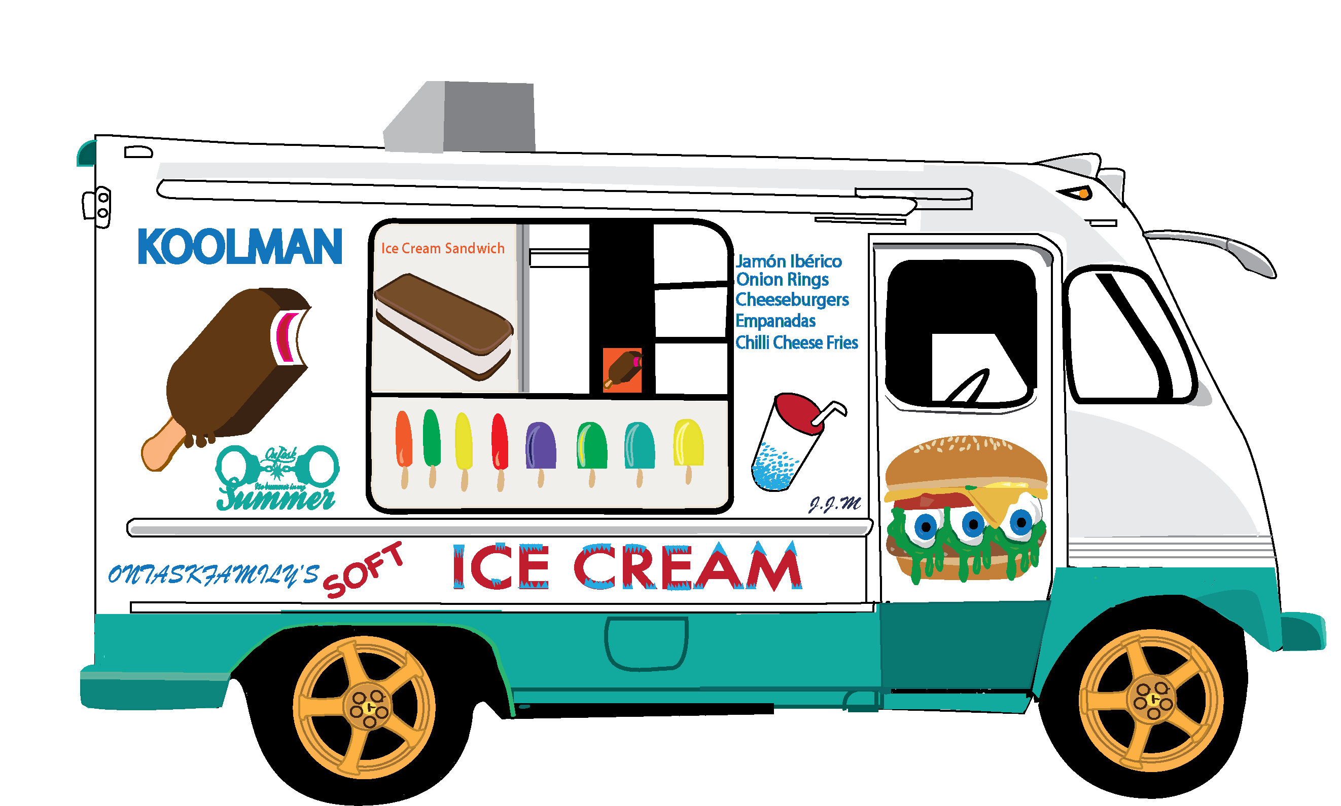 Clipart ice cream cart - .
