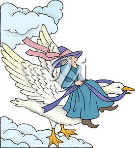 Clipart Illustration of Mother Goose