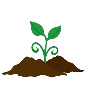 Clipart Image Clip Art Illustration Of A Seedling Growing In Soil