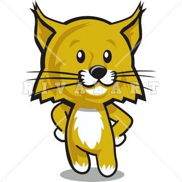 Clipart Image of a Wildcat Cub Graphic