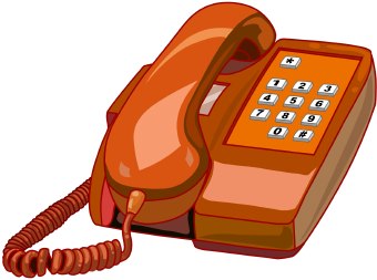 Office Telephone Clipart Blac
