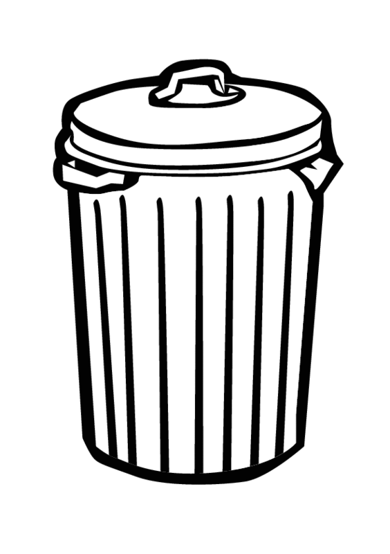 Clipart Images; Trash Can . Eps Trash Can0001 Printable Coloring In Pages For Kids Number 531