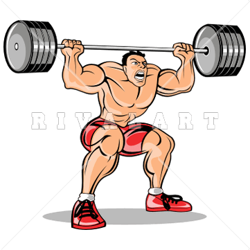 Clipart images, Weightlifting .