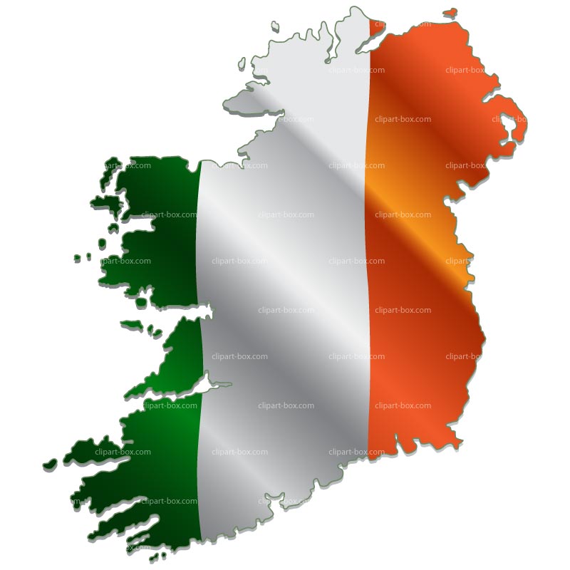 Simple Irish Map Free Clipart