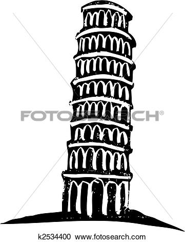 Clipart - Leaning Tower of Pisa. Fotosearch - Search Clip Art, Illustration Murals,