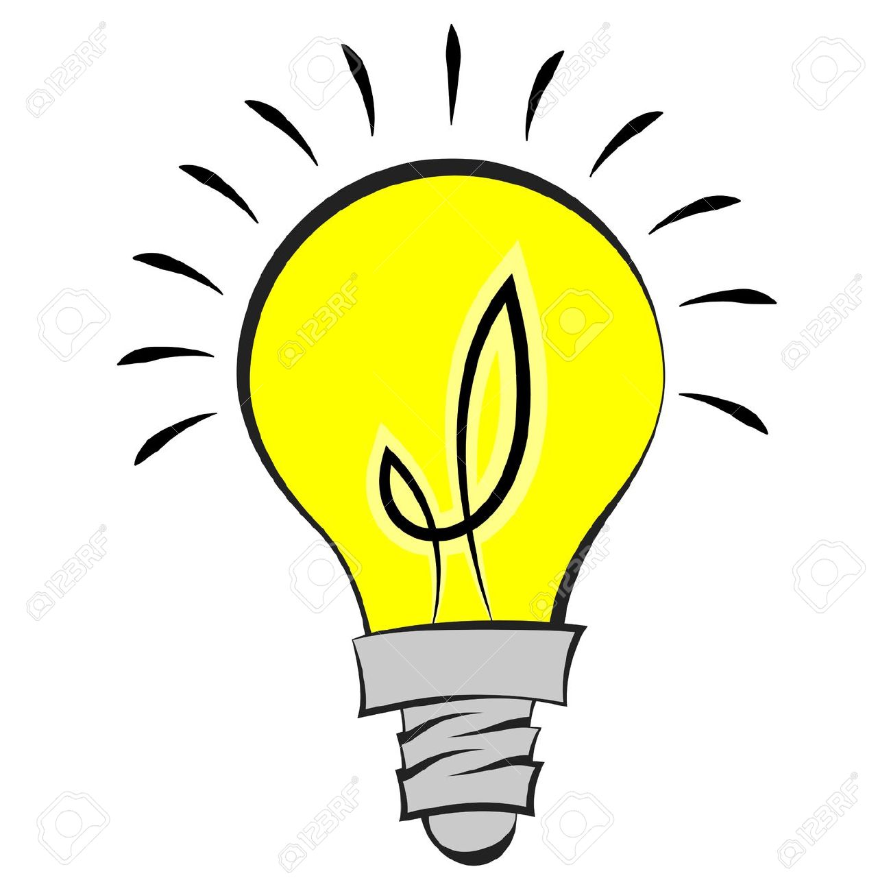 idea light bulb clip art blac