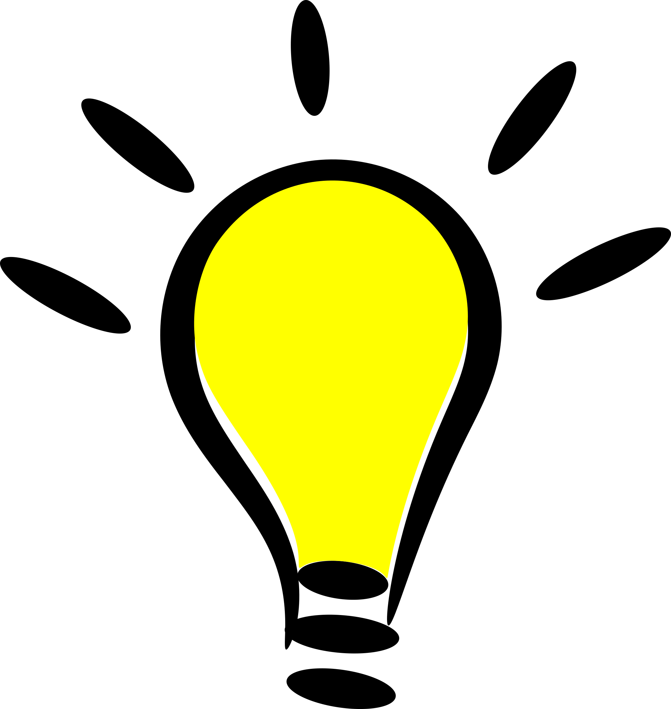 idea light bulb clip art blac