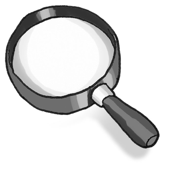magnifying glass detective cl