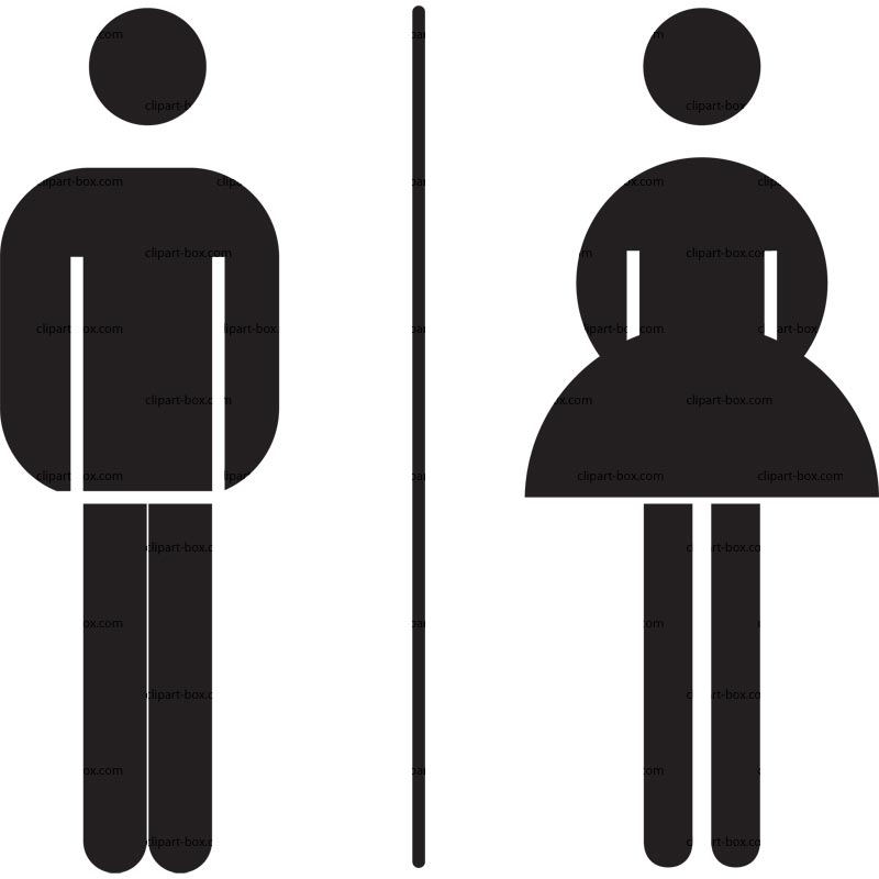 Blue Male Toilet Symbol Clip 