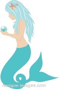clipart mermaid, this would make a cute applique for an art quilt