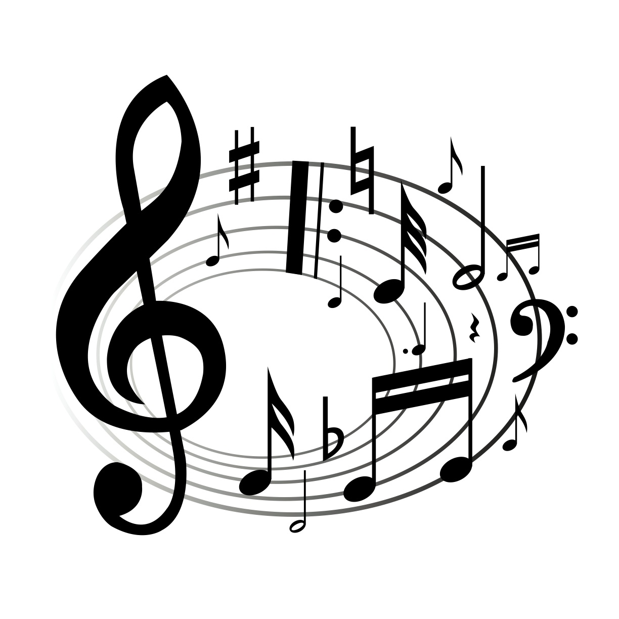 Musical Notes Clip Art Transp