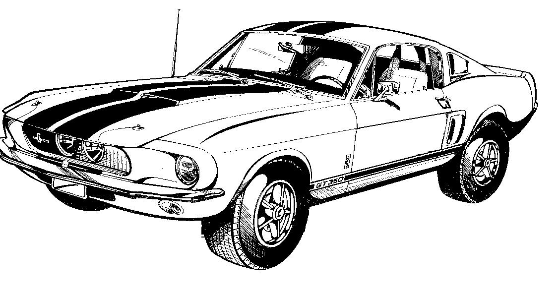 1965 Ford Mustang Clip Art | 