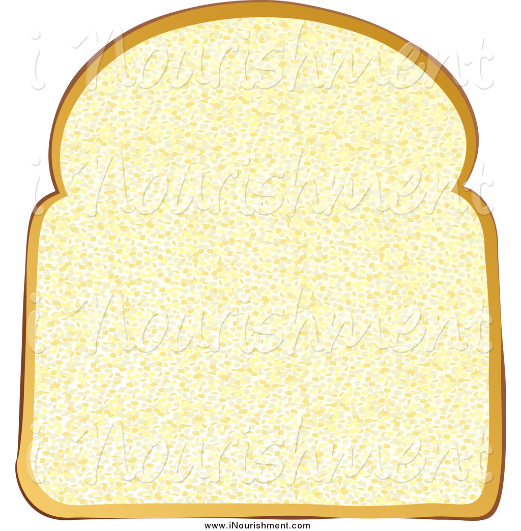 Clipart Of A 3d Slice Of White Bread By Michaeltravers 7456