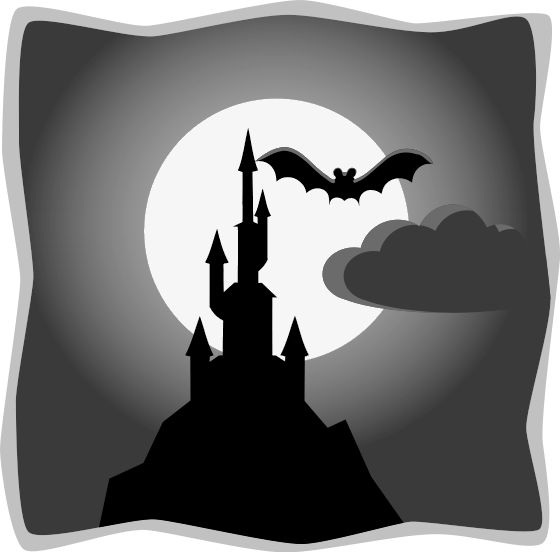 Clipart of a black and white  - Gothic Clipart