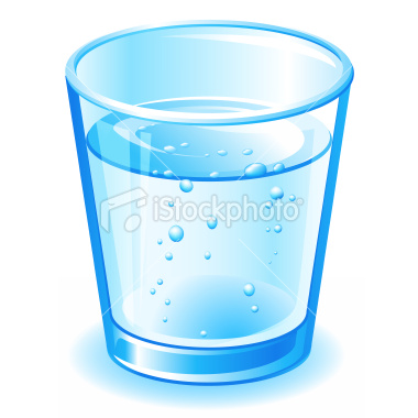 Clipart of a glass of water - .