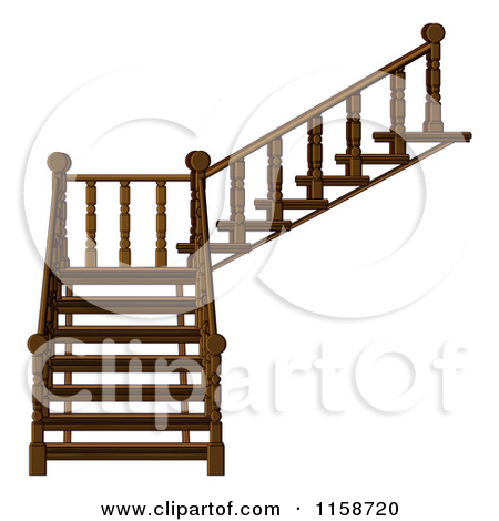 Clipart Of A Staircase 2 Royalty Free Vector Illustration By