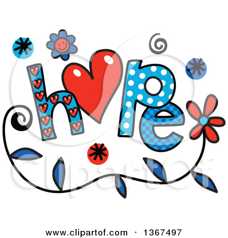 Clipart of Colorful Sketched  - Hope Clip Art