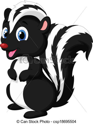 Clipart Of Cute Skunk Cartoon Vector Illustration Of Cute Skunk