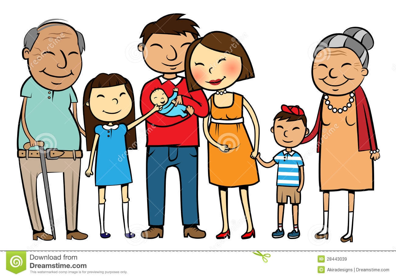 Family of 5 clipart free clip