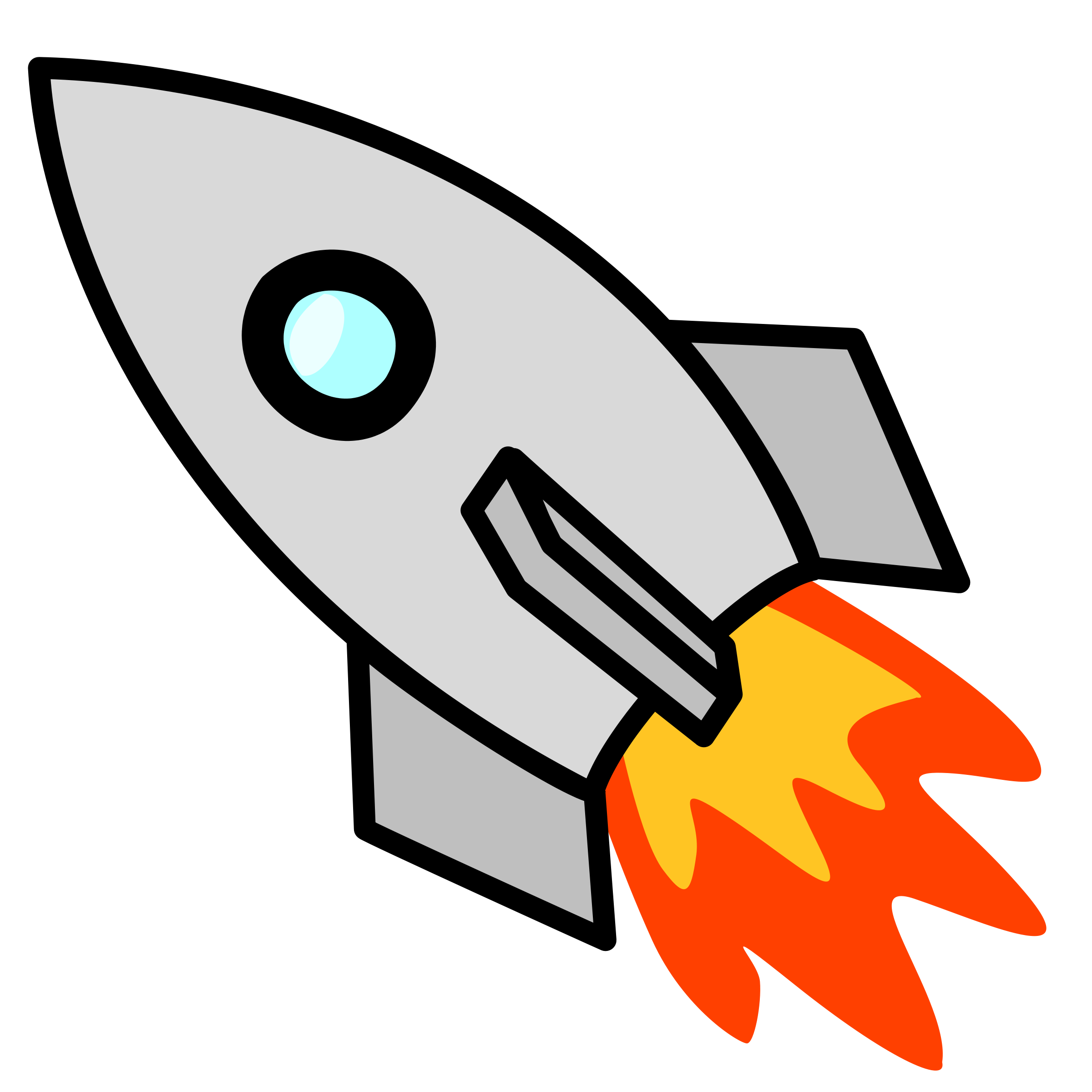 Cartoon Rocket Ship. Clipart 