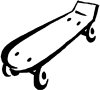 Clipart of skateboard clipart