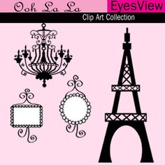 Clipart Ooh La La Paris Clip art Digital by InkAndWhimsy2, $5.00