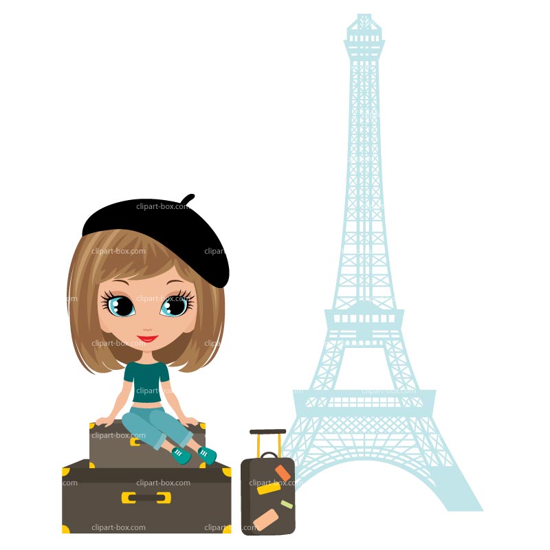 Clipart Paris Tourist Royalty - Paris Clip Art Free