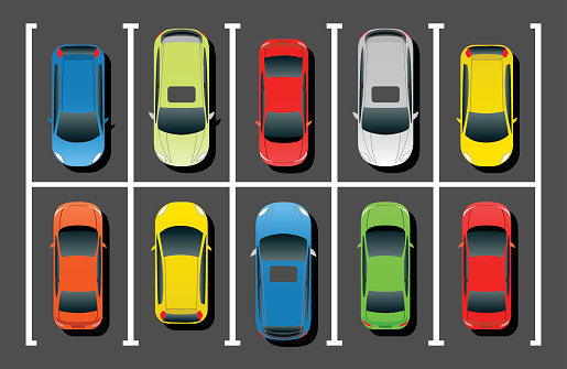 Eps Vector Of Cars Park In St