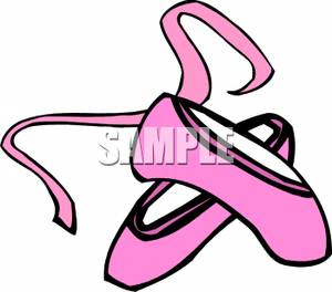 Clipart Picture: A Pair of Ballet Slippers