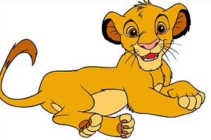 clipart picture of Simba from - Lion King Clip Art