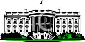 Clipart Picture of The White  - White House Clipart