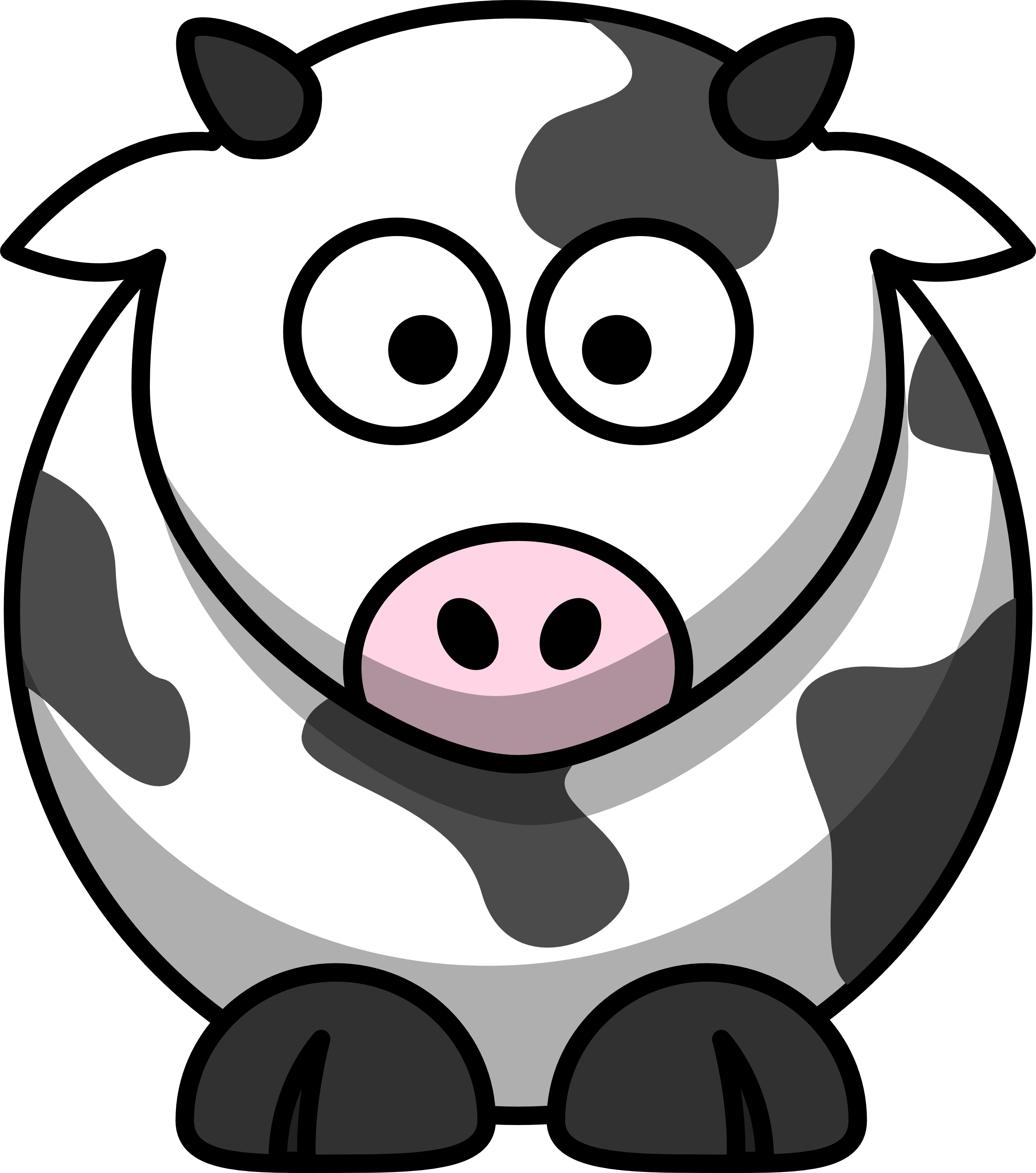 Clipart - Pig, Cow - Clip Are